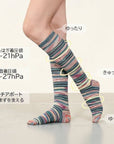【ウォーキング応援セット】綿混着圧ハイソックス & UVカット綿混二の腕スッキリシェイパーセット