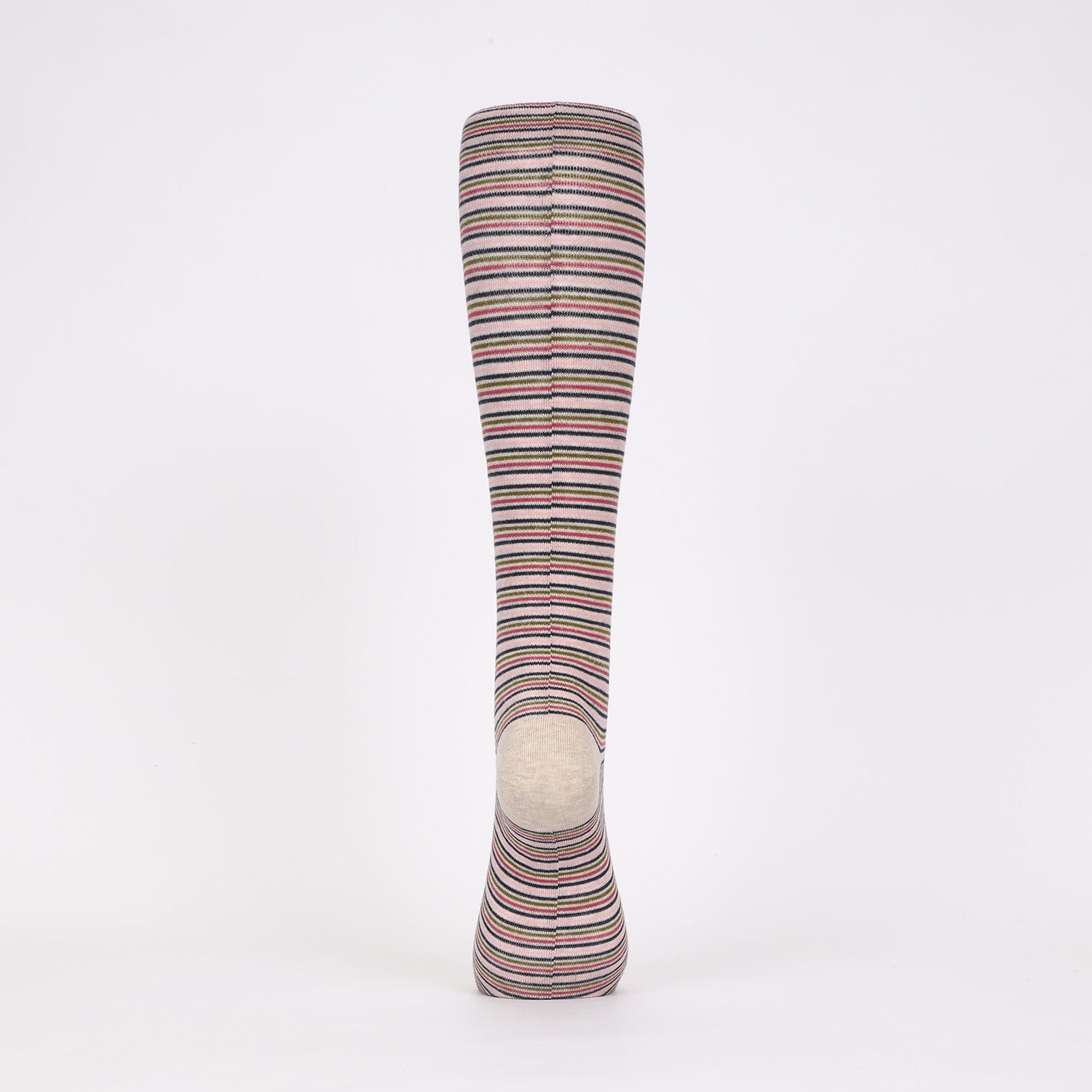 綿混着圧ハイソックス [変形ボーダー]