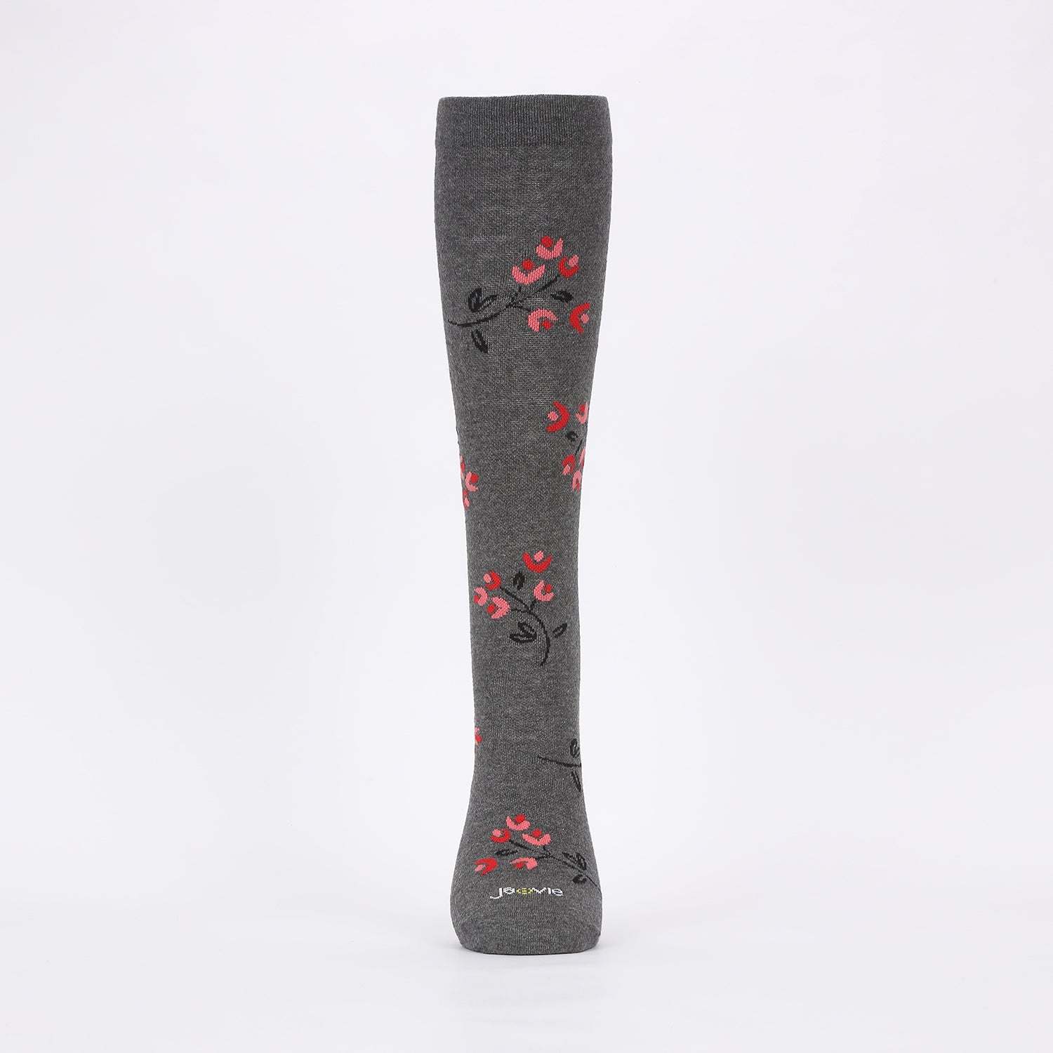 綿混着圧ハイソックス [フラワー]