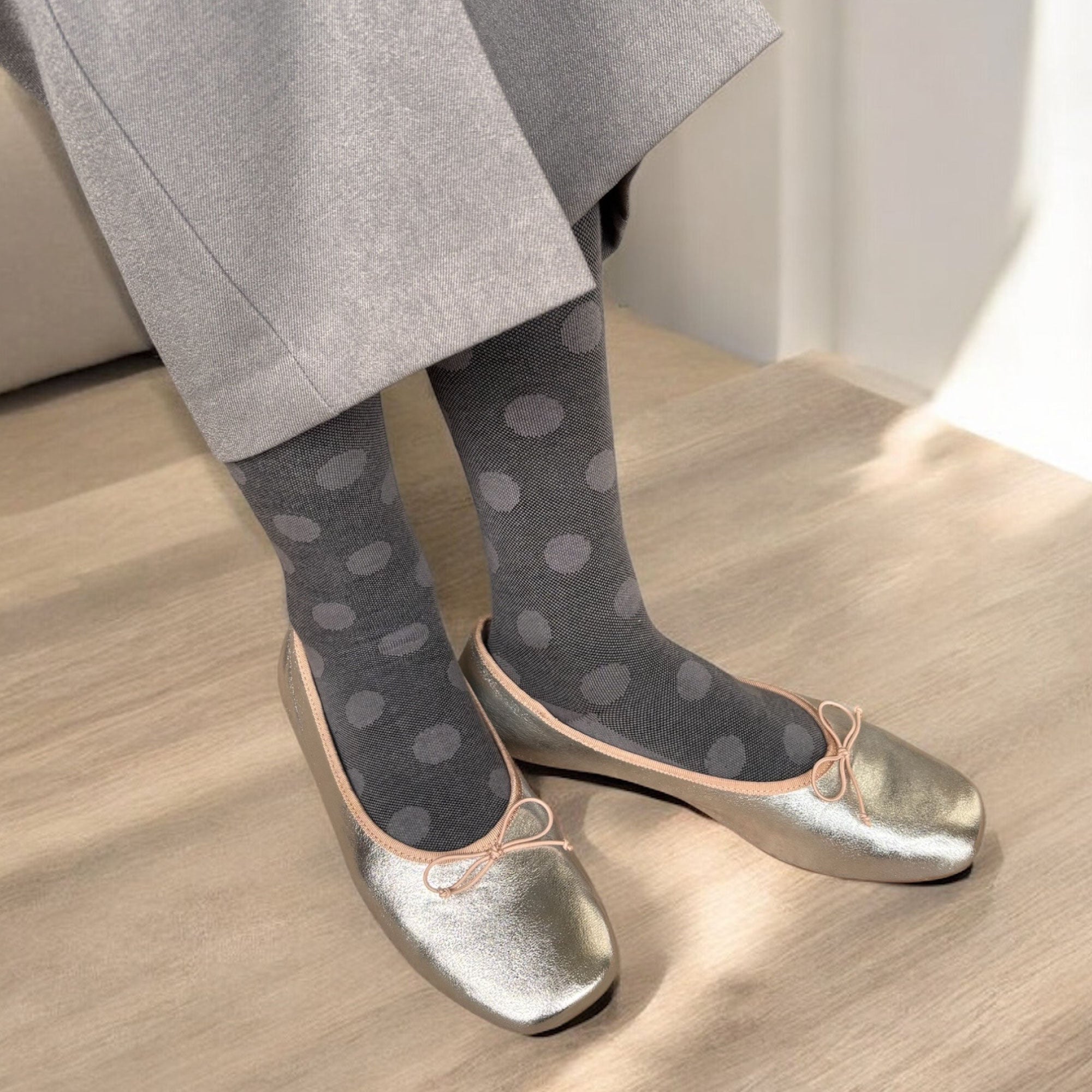 【健康習慣お試し２足セット】綿混着圧ハイソックス