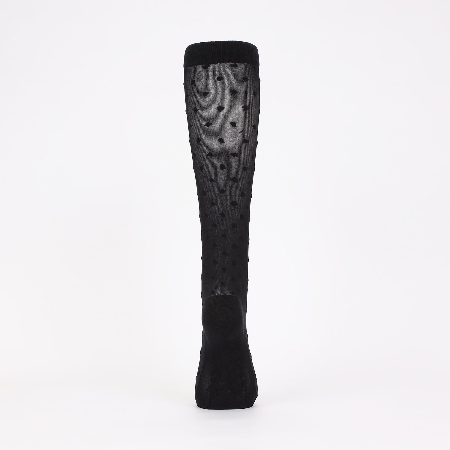 足底綿UVシースルー着圧ハイソックス