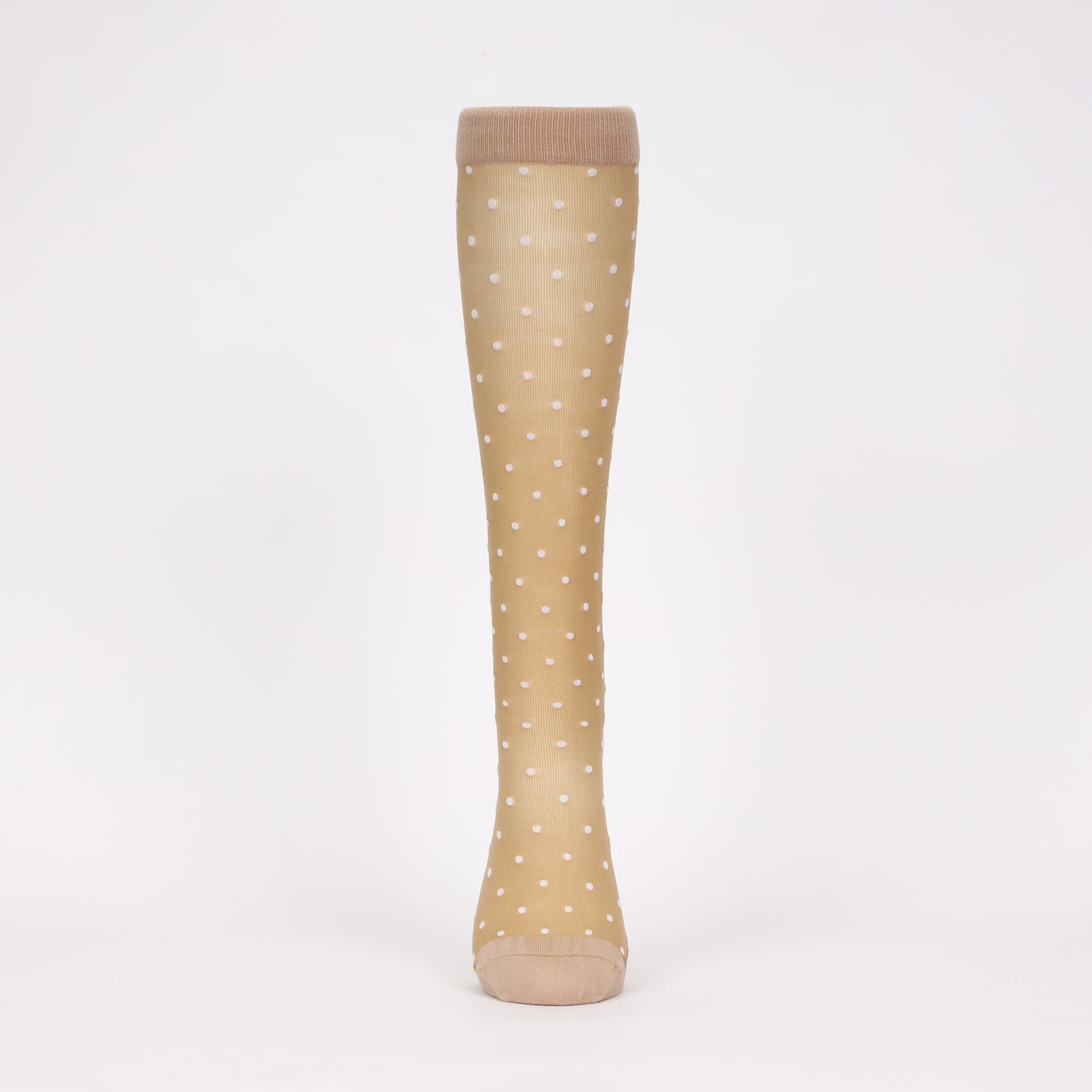 足底綿UVシースルー着圧ハイソックス